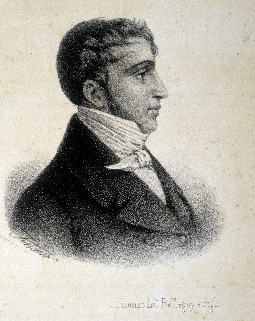 Porträtt av Frederico Confalonieri (1785-1846), en av grundarna av italiensk självständighet. av Unknown artist