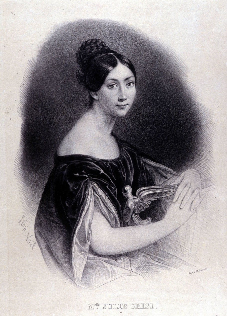 Porträtt av GRISI Giulia (Julie) (1811-1869), italiensk sopran. av Unknown artist