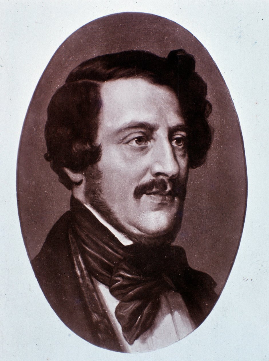 Porträtt av Gaetano Donizetti (gravyr) av Unknown artist