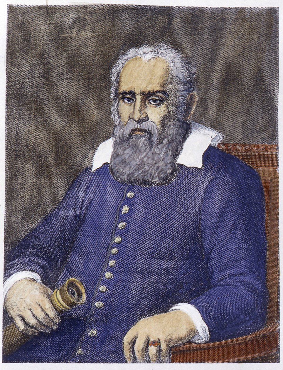 Porträtt av Galileo Galilei av Galileo (1564 - 1642). av Unknown artist