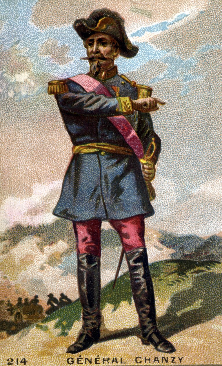 Porträtt av general Chanzy (1823 - 1883) Kromolitografi från det sena 1800-talet. av Unknown artist