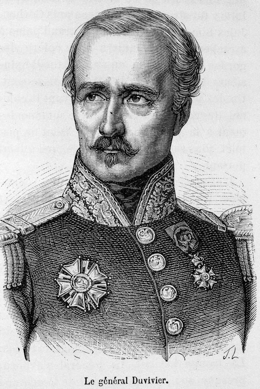 Porträtt av general Franciade Fleurus Duvivier (1794-1848). av Unknown artist