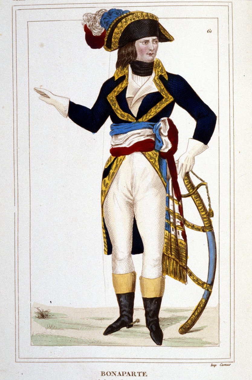 Porträtt av general Napoleon Bonaparte (1769 - 1821) i uniform. av Unknown artist