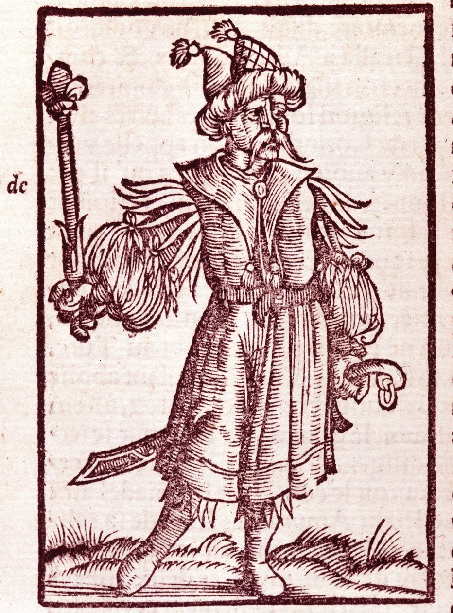 Porträtt av Djingis Khan (Temudjin av Unknown artist