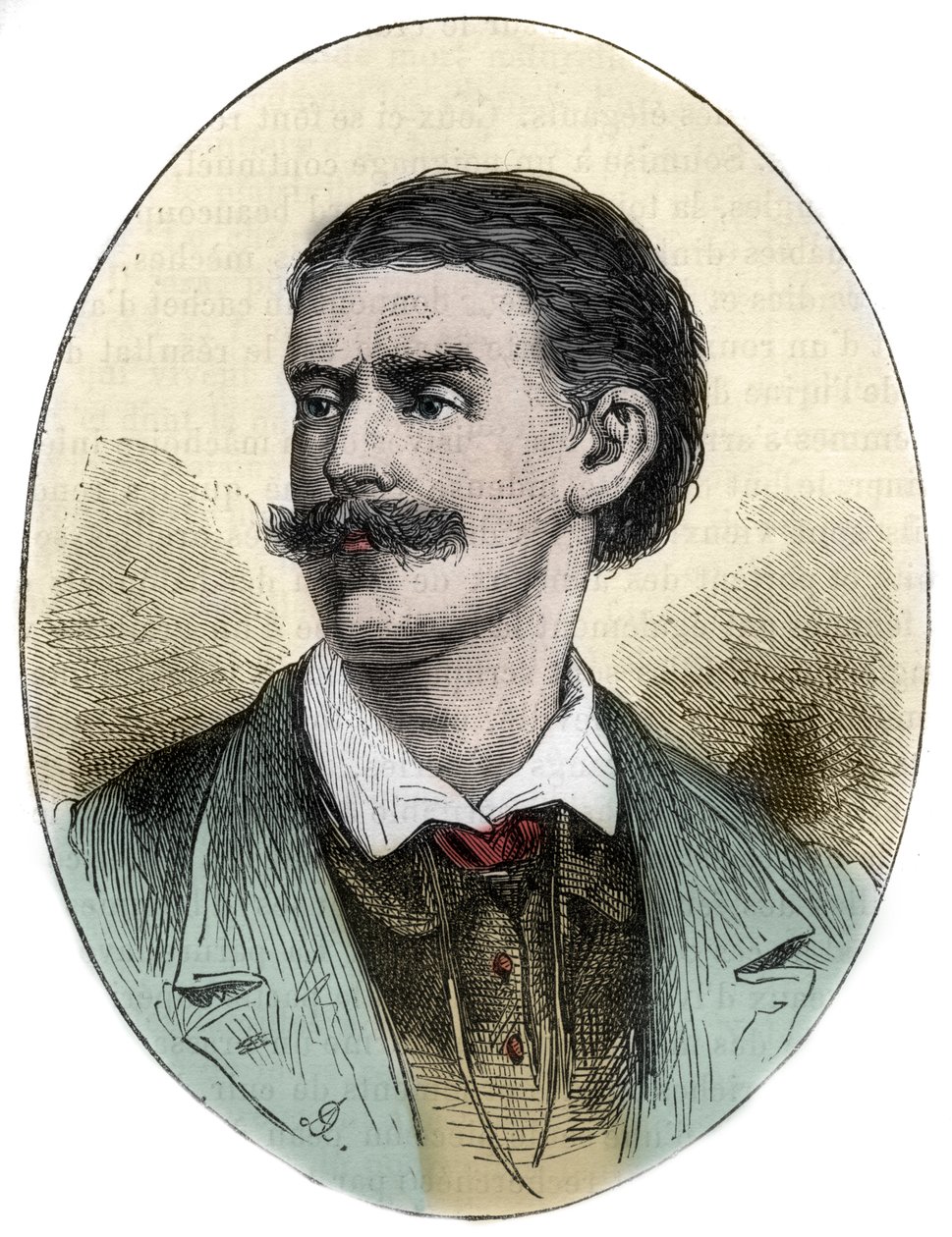 Porträtt av Georg August Schweinfurth (1836-1925) tysk upptäcktsresande, botaniker och antropolog gravyr från "" Histoire picturesque des grands voyages au artonde århundradet". 1877 av Unknown artist