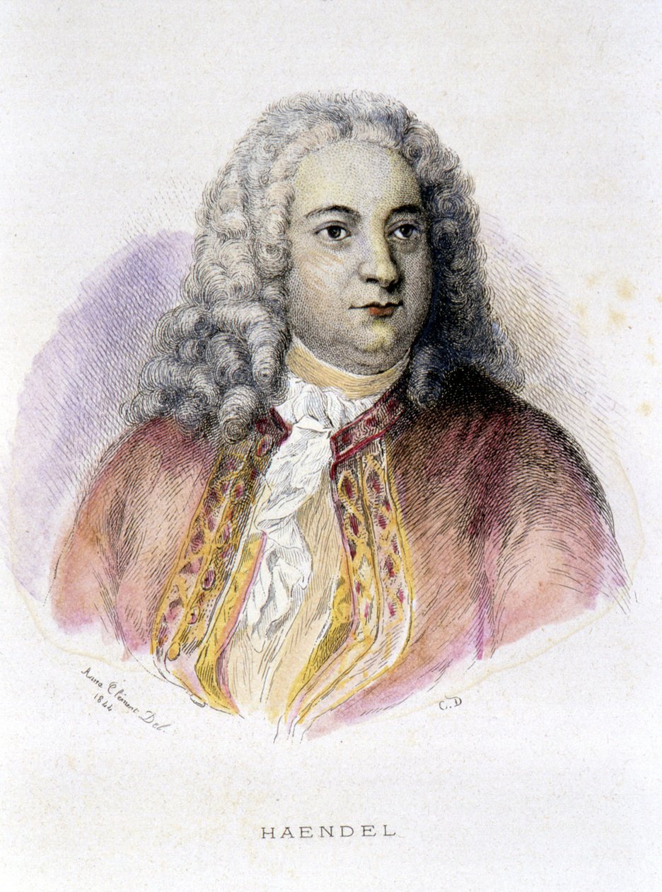 Porträtt av George Frederick Handel (Georg Friedrich Handel av Unknown artist