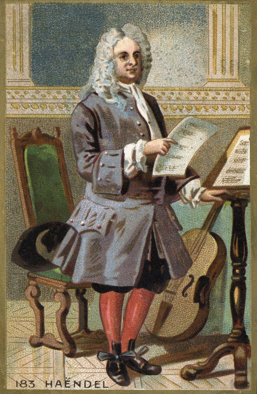 Porträtt av George Frederick Handel (Georg Friedrich Handel av Unknown artist