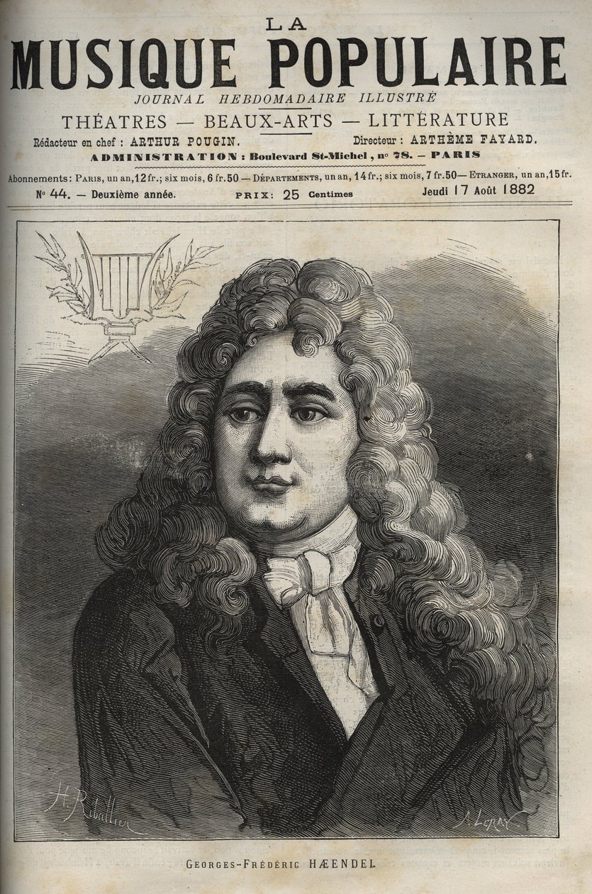 Porträtt av George Frederick Handel (Georg Friedrich Handel av Unknown artist