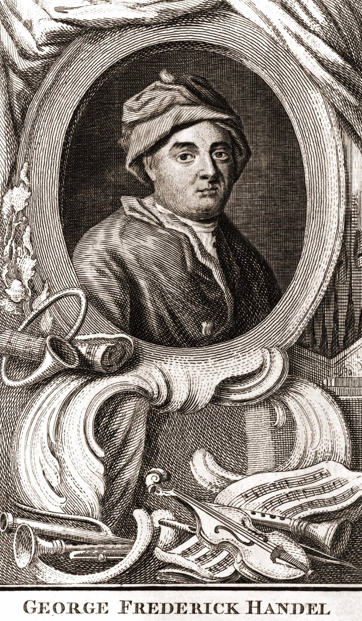 Porträtt av George Frederick Handel (Georg Friedrich Handel av Unknown artist