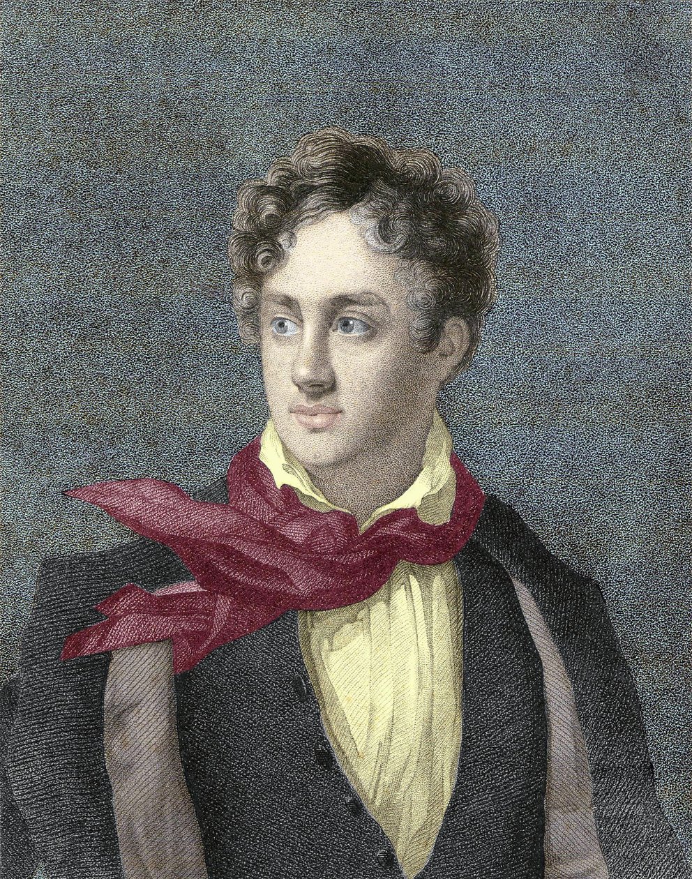 Porträtt av George Gordon Noel, 6:e baron Byron, Lord Byron (1788-1824) av Unknown artist