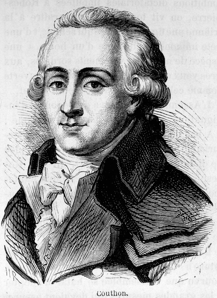 Porträtt av Georges Couthon (1755-1794), fransk politiker. av Unknown artist