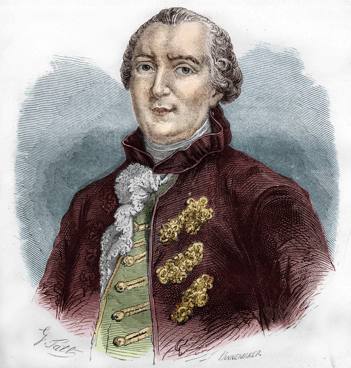 Porträtt av Georges Louis Buffon (1707-1788), fransk naturforskare och författare. av Unknown artist
