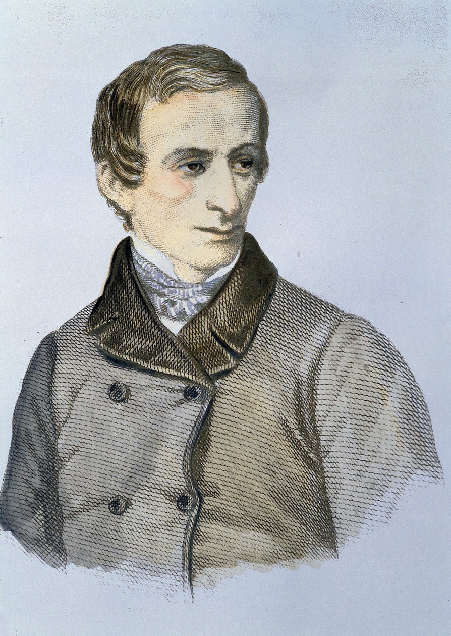 Porträtt av Giacomo Leopardi (1798 - 1837) av Unknown artist