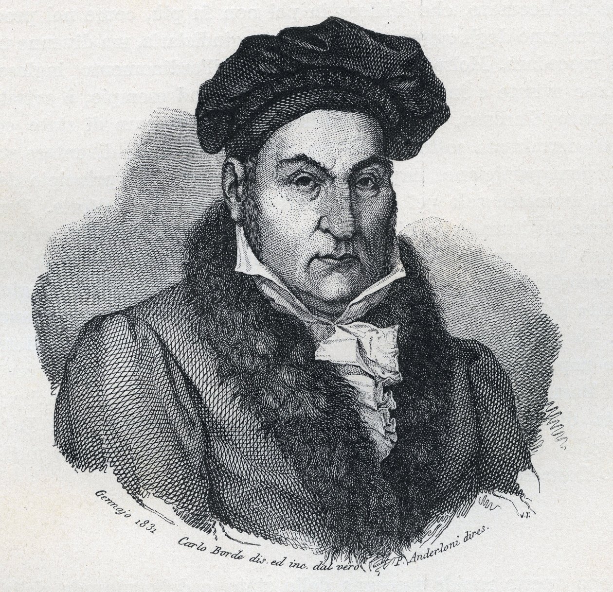 Porträtt av Giandomenico (Gian Domenico) Romagnosi (1761-1835), italiensk filosof och advokat av Unknown artist
