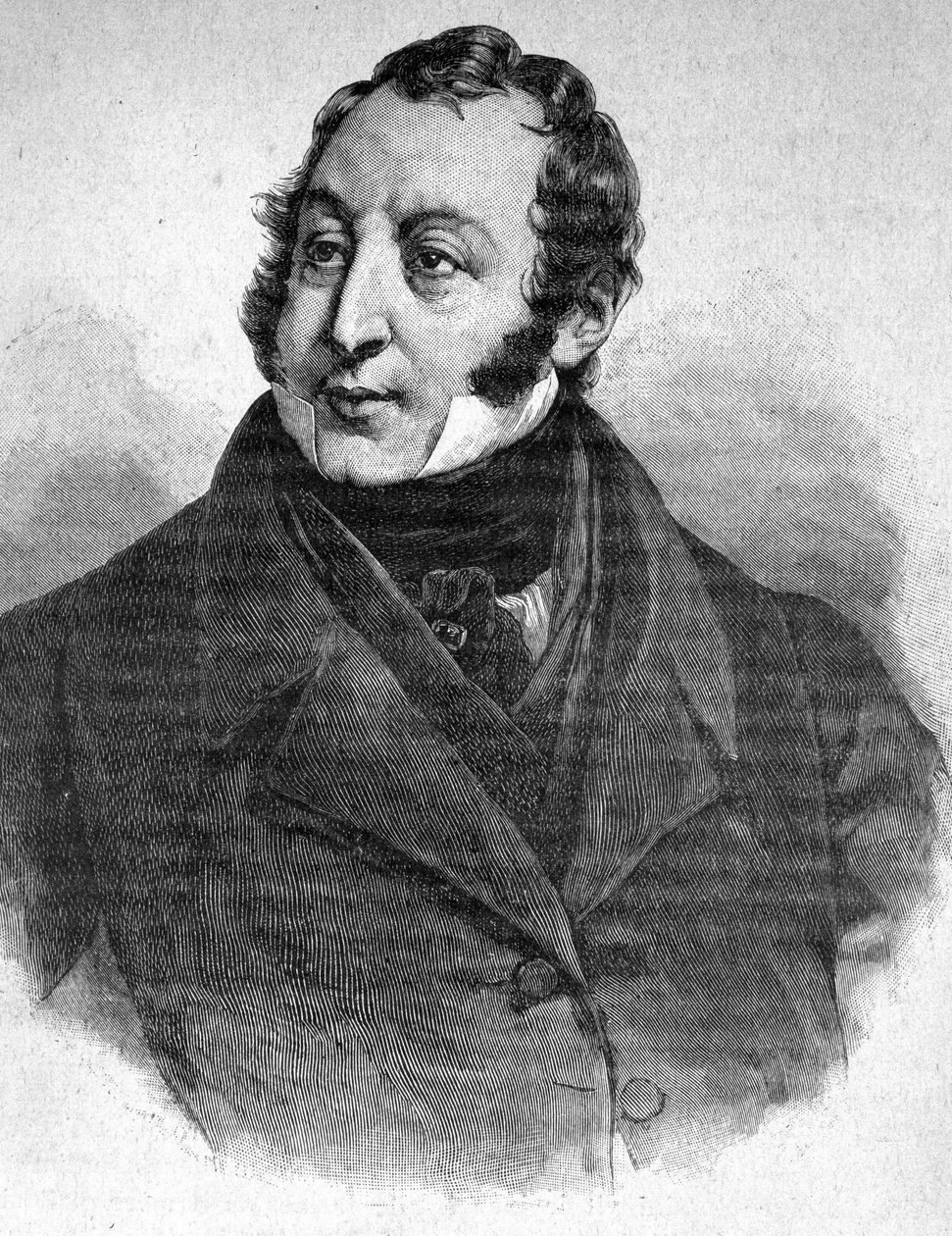 Porträtt av Gioacchino Rossini (1792-1868) - i "" The Contemporains "", n.d. sent 1800-tal. av Unknown artist
