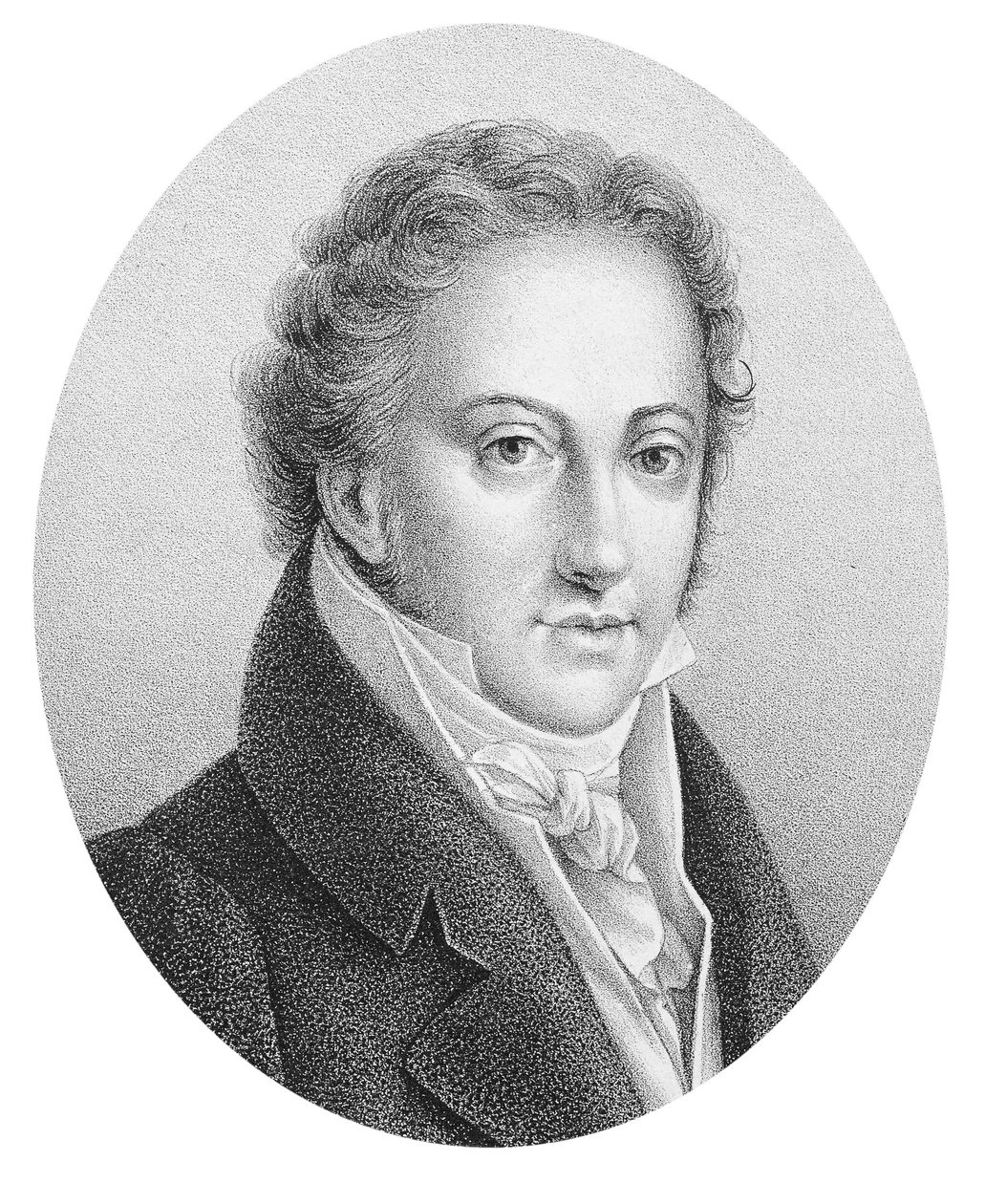 Porträtt av Gioacchino Rossini (1792-1868) italiensk kompositör. av Unknown artist