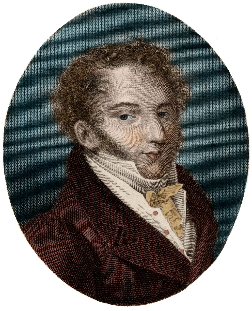 Porträtt av Gioachino (Gioacchino) Rossini (1792-1868), italiensk kompositör - av Unknown artist