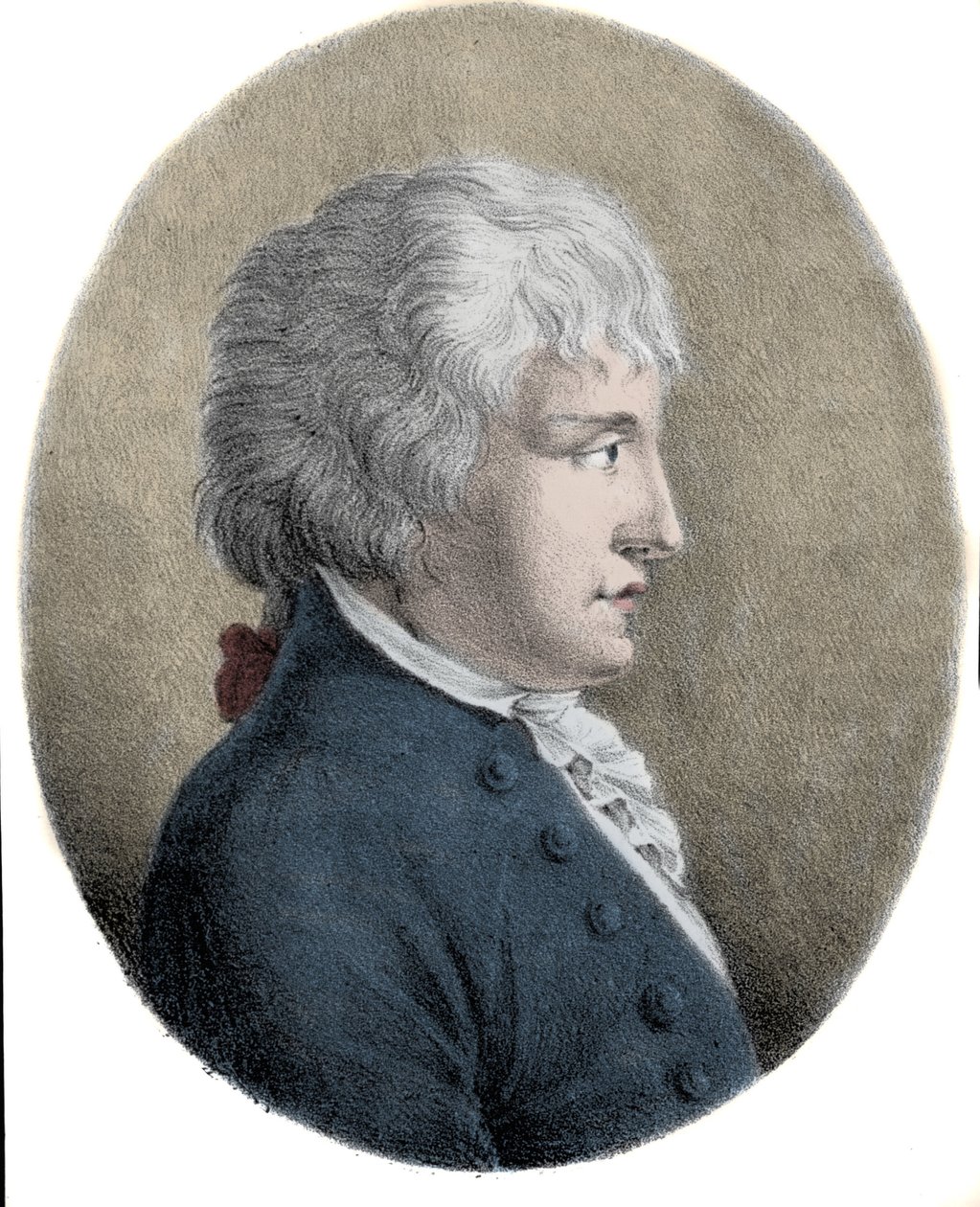 Porträtt av Giovanni Battista Pergolesi (Jean Baptiste Pergolese, Jean-Baptiste) (1710 - 1736), italiensk kompositör. Gravyr av 1800-talet. av Unknown artist