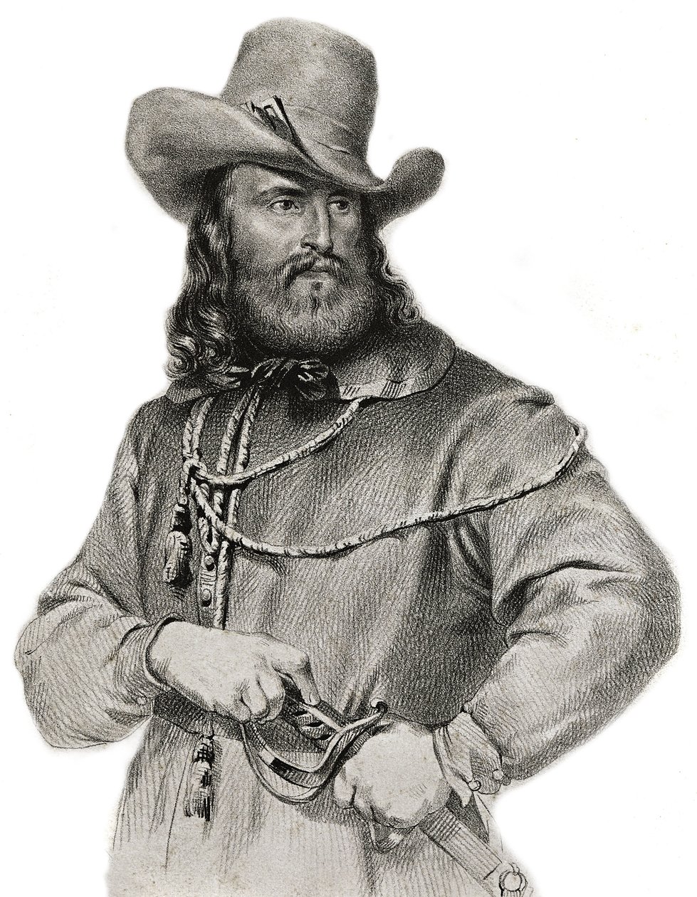 Porträtt av Giuseppe Garibaldi (1807-1882), general, italiensk patriot och ledare av Unknown artist