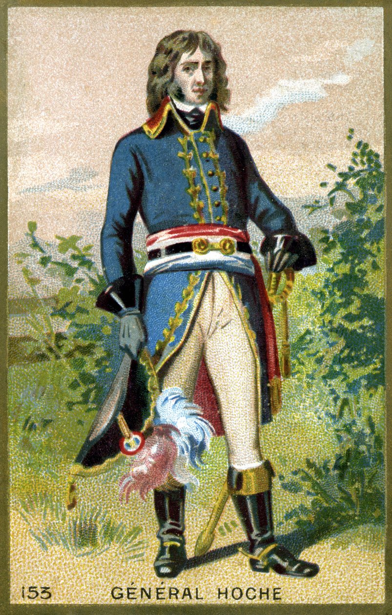 Porträtt av general Hoche (1768 - 1797). Kromolitografi från slutet av 1800-talet. av Unknown artist