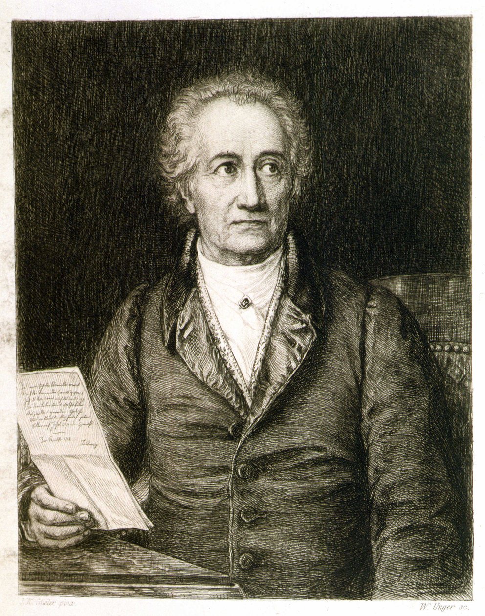 Porträtt av Goethe av Unknown artist