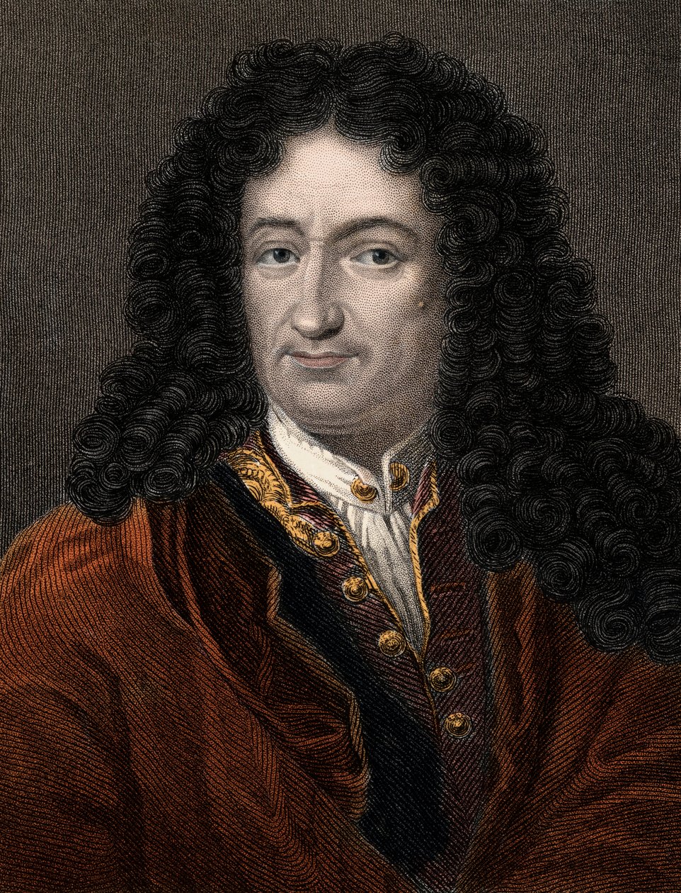 Porträtt av Gottfried Wilhelm Leibniz (1646-1716) tysk filosof och matematiker - Wilhelm Leibniz (1646-1716) tysk filosof och matematiker av Unknown artist