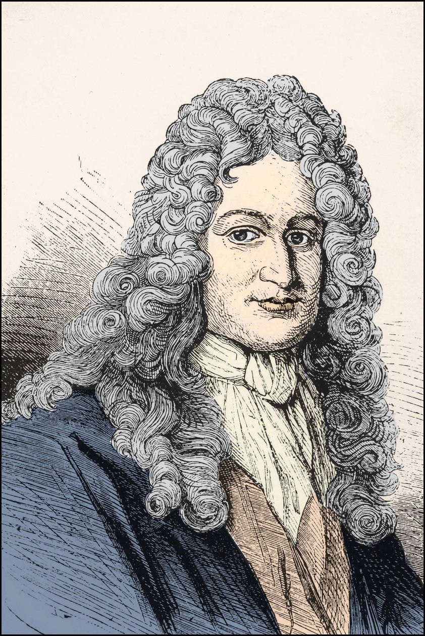 Porträtt av Gottfried Wilhelm Leibniz (1646 -1716), tysk filosof. av Unknown artist