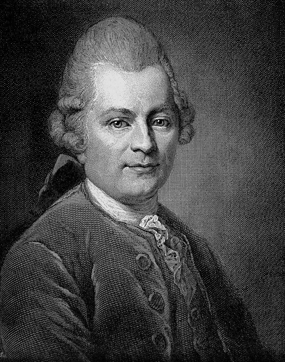 Porträtt av Gotthold Ephraim Lessing (1729 - 1781) tysk författare och dramatiker. av Unknown artist