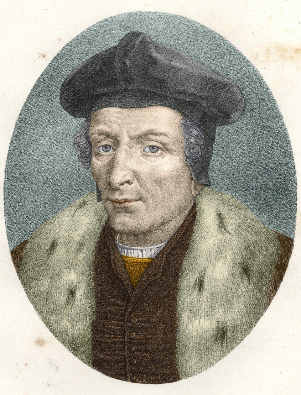 Porträtt av Guillaume Bude (Budee) (Budaeus) (1467-1540), gravyr från 1800-talet. av Unknown artist