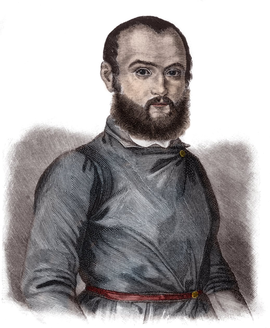 Porträtt av Gustav von Struve (1805-1870) tysk politiker, advokat och publicist - Gustav von Struve (1805-1870) tysk advokat, journalist och politiker av Unknown artist