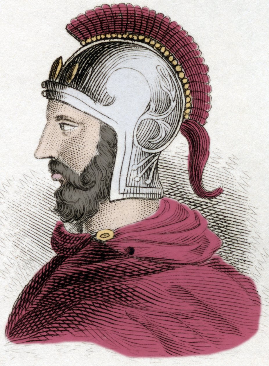 Porträtt av Hannibal eller Annibal Barca (ca 247-183 f.Kr.), karthagisk general och statsman. av Unknown artist