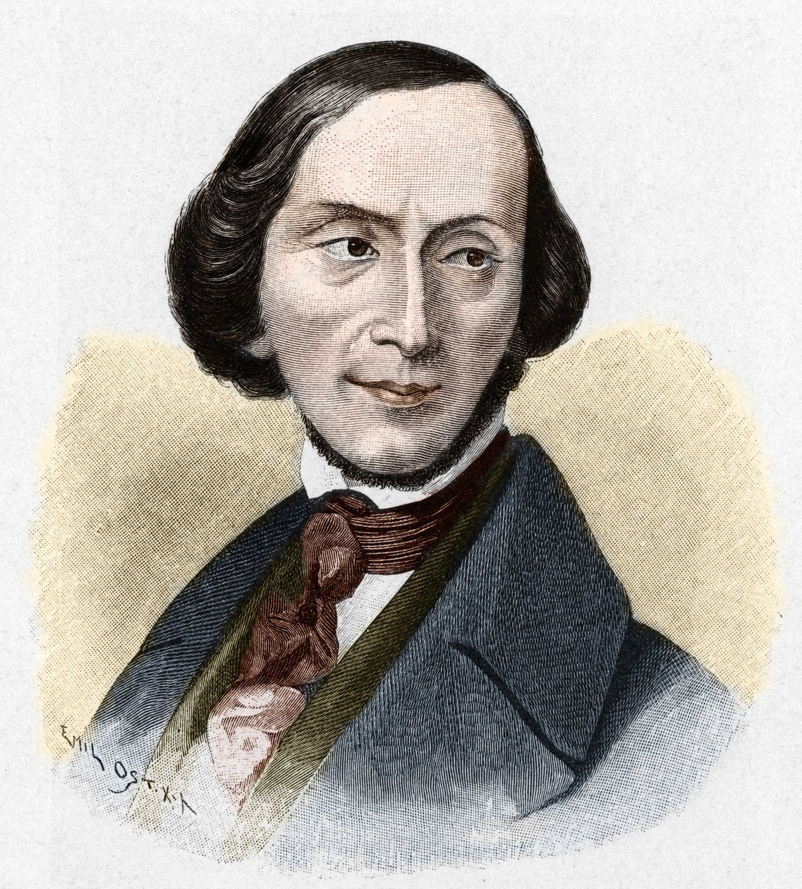 Porträtt av Hans Christian Andersen (1805-1875), dansk författare. av Unknown artist