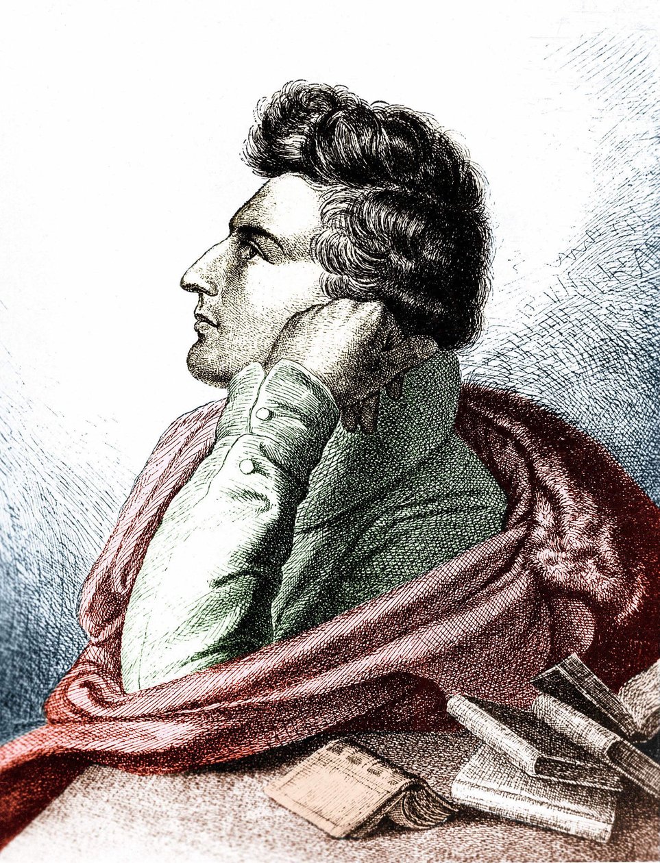 Porträtt av Heinrich Heine (1797 - 1856), tysk lyrisk poet och publicist av Unknown artist