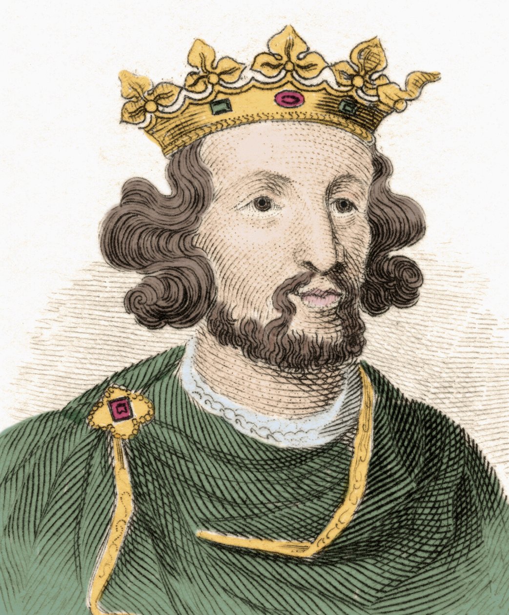 Porträtt av Henry III Plantagenet (1207-1272), kung av England. av Unknown artist
