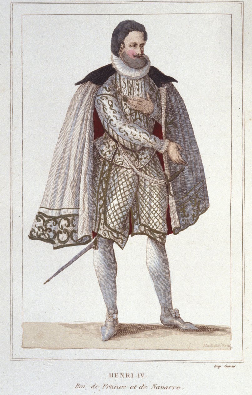 Porträtt av Henrik IV (1553-1610), kung av Frankrike Gravyr från 1830 av Unknown artist