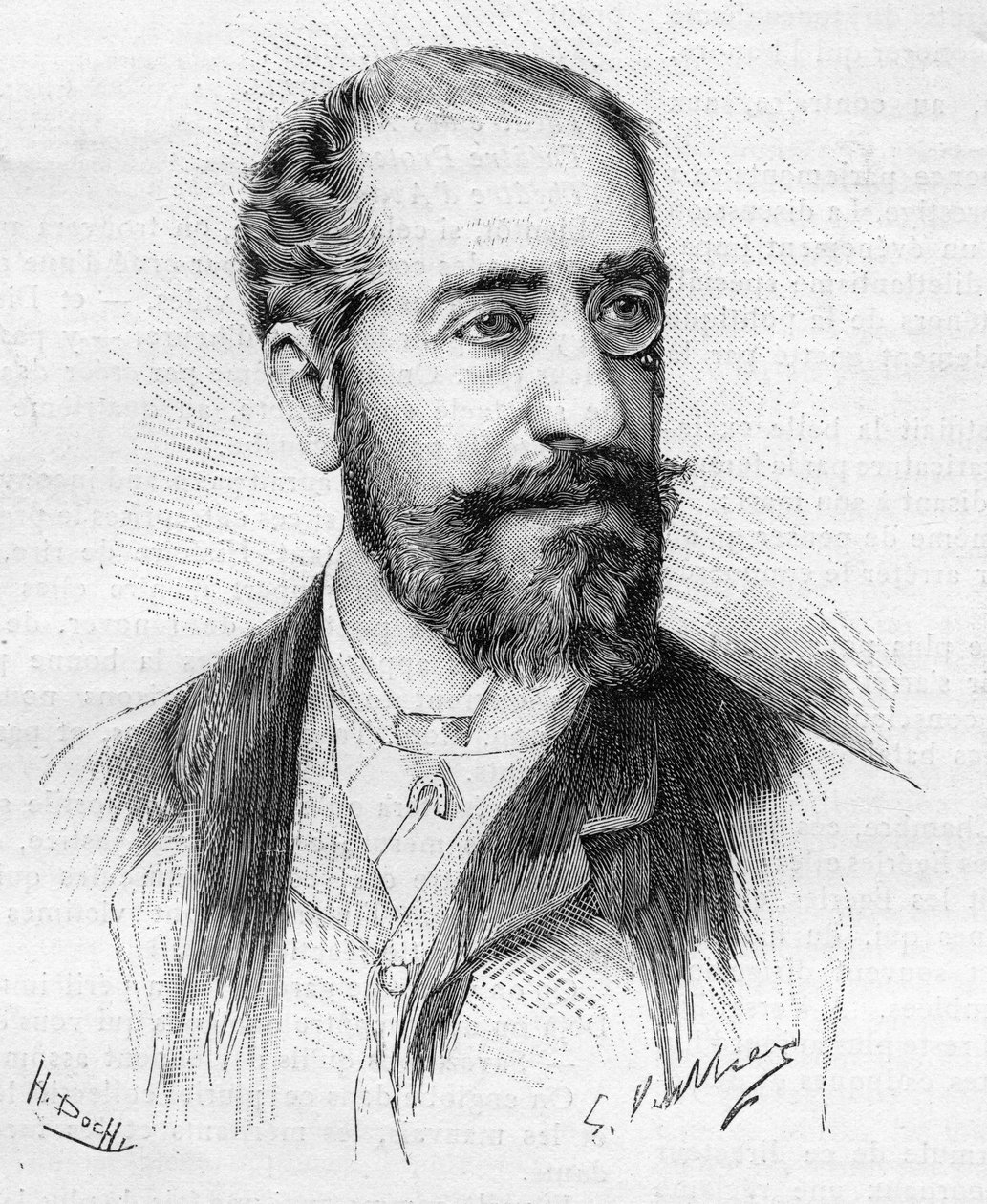 Porträtt av Henry de Pene (död 1888), chefredaktör för "Gaulois", en politisk och social tidning för det rika franska samhället i slutet av 1800-talet. av Unknown artist