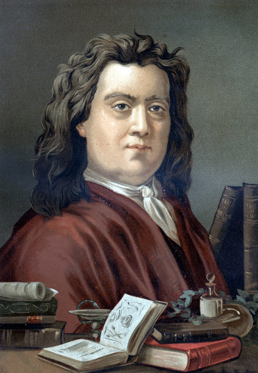 Porträtt av Hermann Boerhaave (1668 - 1738), holländsk läkare och kemist, efter "Science and its Men" av Louis Figuier. Barcelona 1881 av Unknown artist