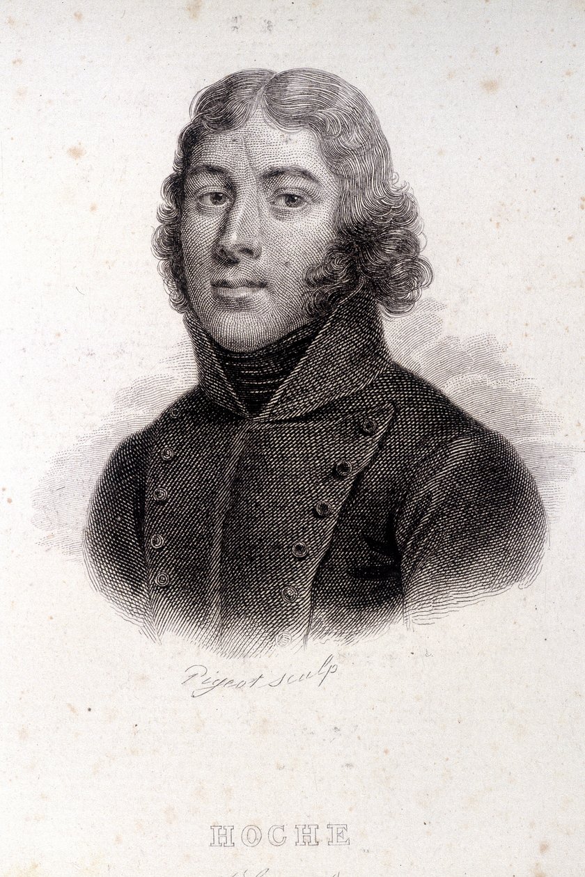 Porträtt av Hoche, gravyr från 1800-talet av Unknown artist