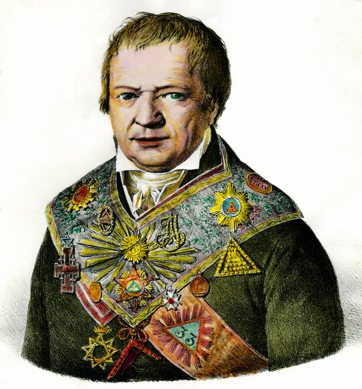 Porträtt av beläggning, Franc Macon. av Unknown artist