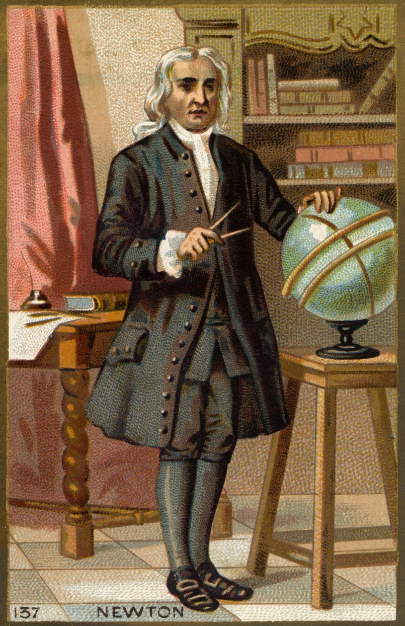 Porträtt av Isaac Newton (1642-1727), engelsk matematiker, fysiker och astronom. av Unknown artist