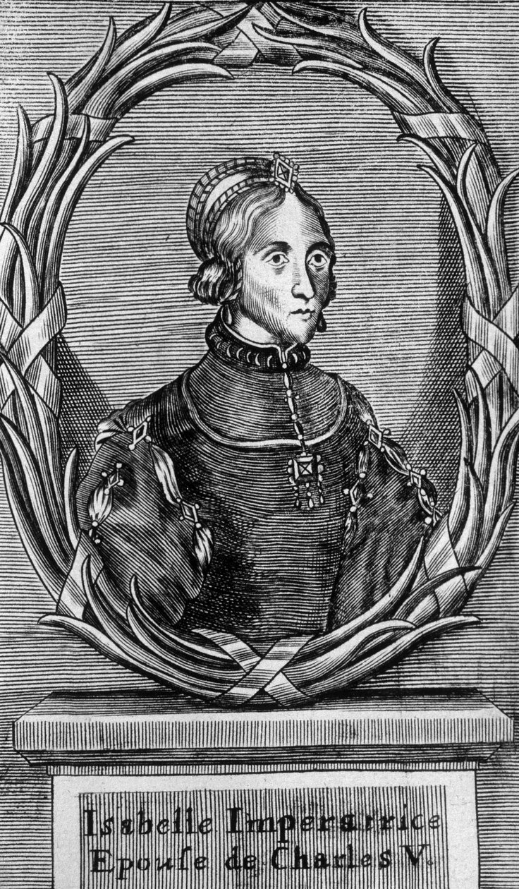 Porträtt av Isabelle, imperator och hustru till Charles V - n.d. av Unknown artist