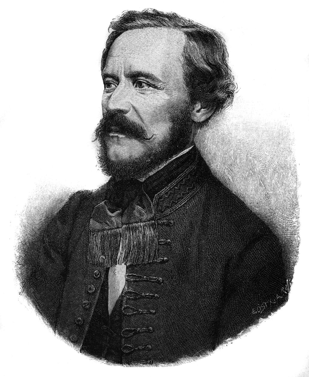 Porträtt av JOSEPH Baron EOTVOS, ungersk författare och statsman - porträtt av Jozsef Eotvos, Baron de Vasarosnameny (1813-1871), ungersk statsman och författare. av Unknown artist