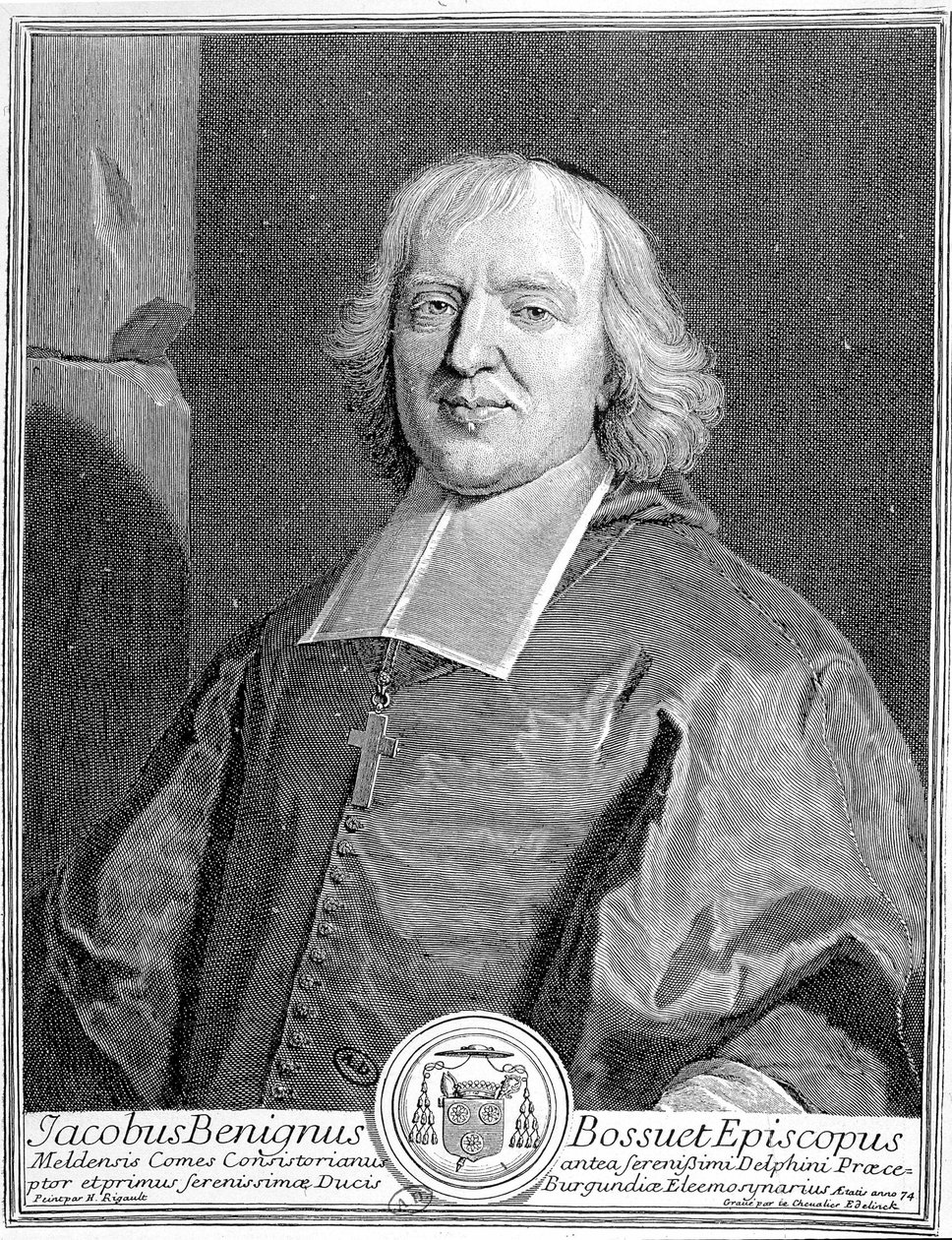 Porträtt av Jacques-Benigne (Jacques Benigne) Bossuet (1627 - 1704). av Unknown artist