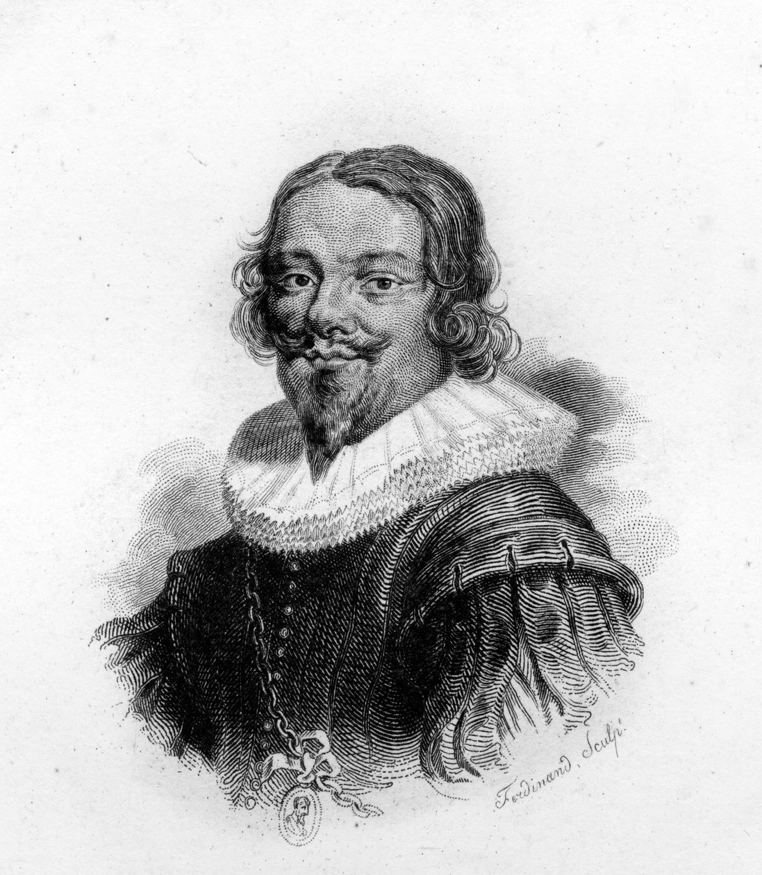Porträtt av Jacques Callot (1592 - 1635), fransk gravör och serietecknare, gravyr från 1800-talet av Unknown artist
