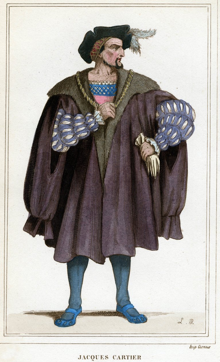 Porträtt av Jacques Cartier (1491 - 1557). av Unknown artist
