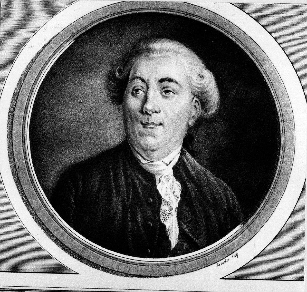 Porträtt av Jacques Necker (1732-1804), fransk statsminister. Gravyr i "" Komplett samling av historiska målningar från den franska revolutionen, i tre volymer.""" 1804. av Unknown artist