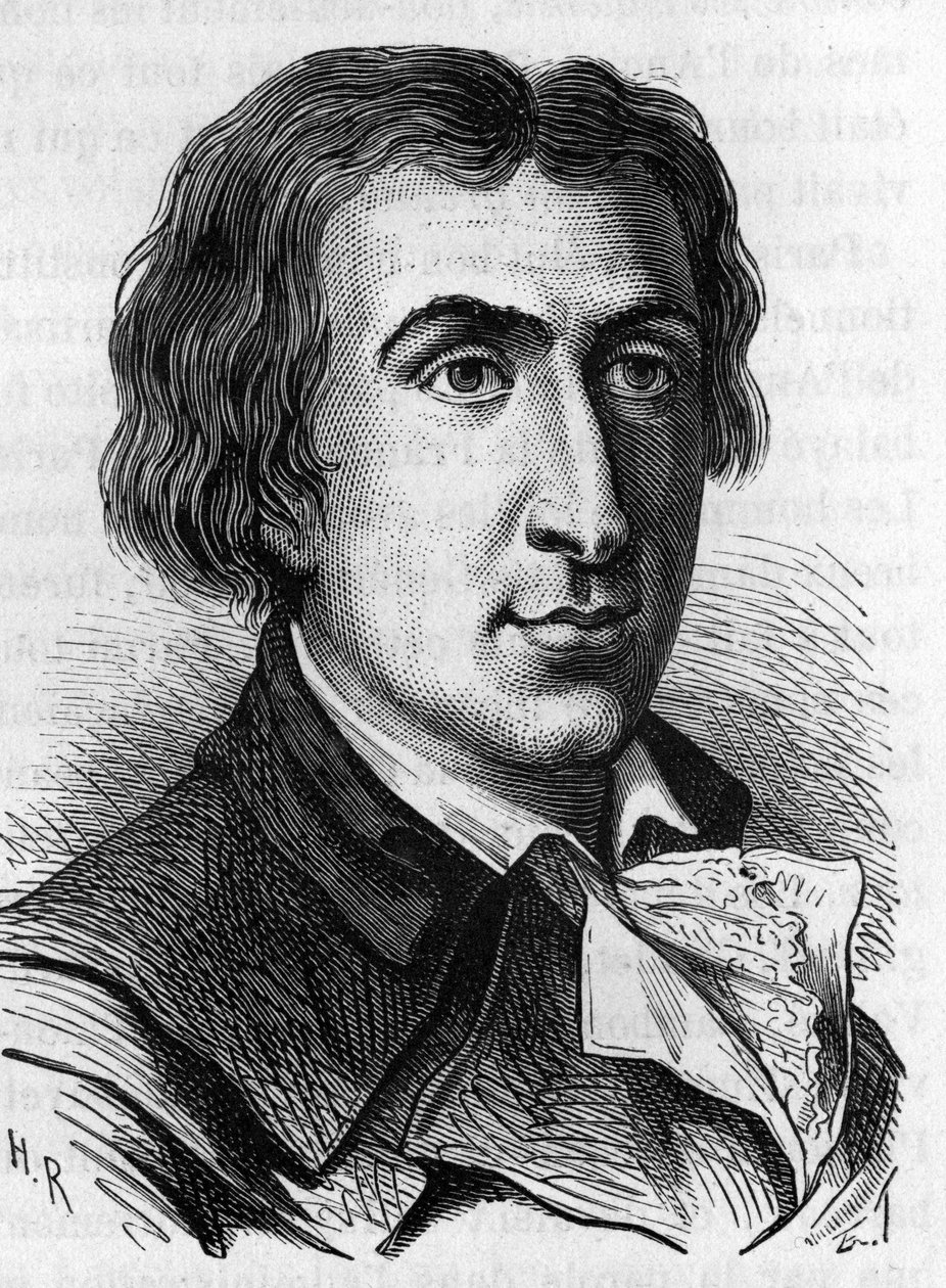 Porträtt av Jacques Pierre Brissot de Warville, fransk journalist och politiker (1754 - 1793). Han grundade Societe des Amis des Blacks, en anhängare av avskaffandet av slaveriets gravyr på 1800-talet. av Unknown artist