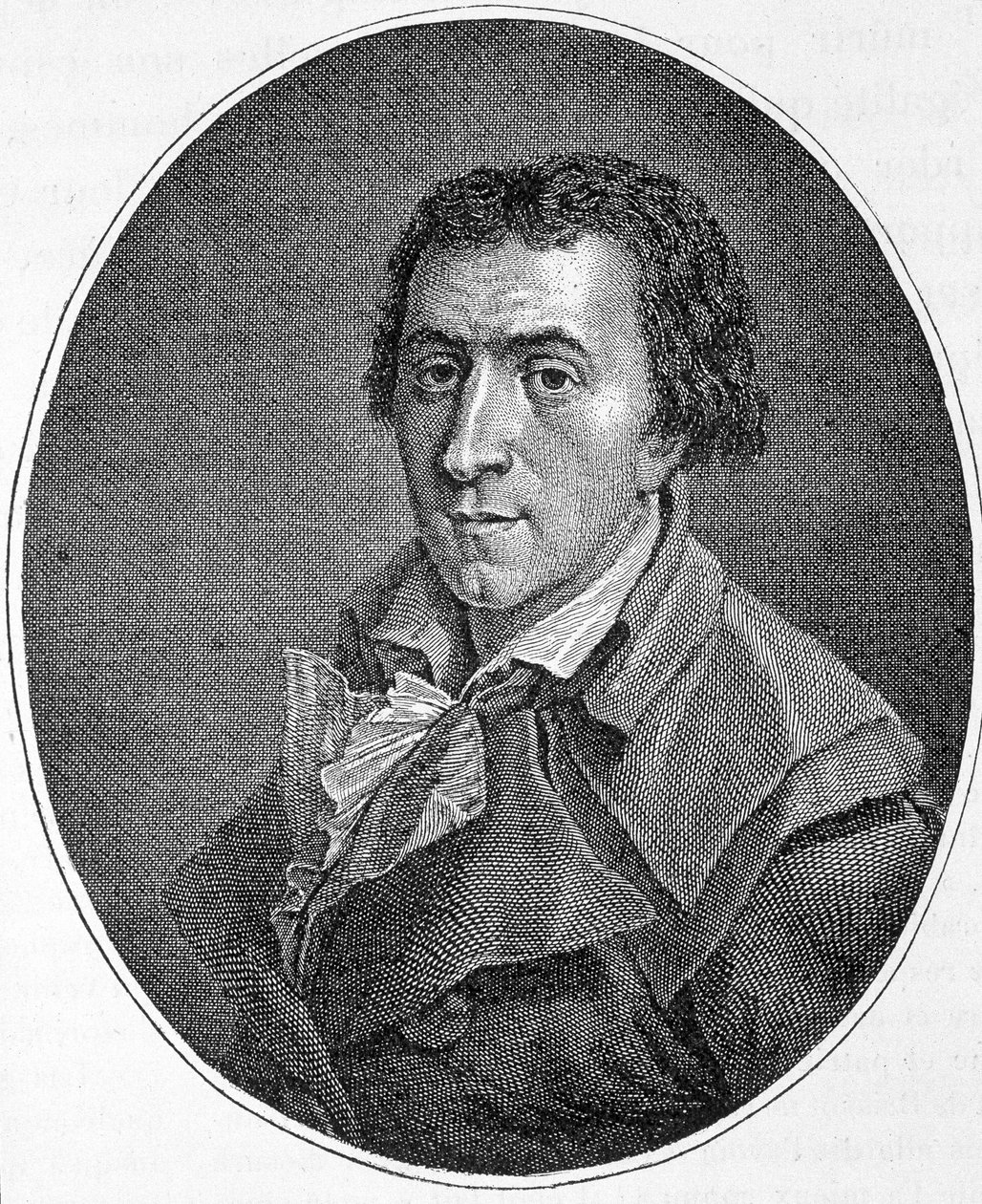 Porträtt av Jacques Pierre Brissot dit Brissot de Warville (1754-1793), fransk journalist och politiker. Han grundade Society of Friends of Black, en anhängare av slaveriets avskaffande. Gravyr av 1800-talet. av Unknown artist