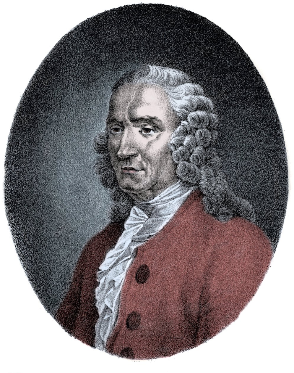 Porträtt av Jean-Philippe (Jean Philippe) Rameau (1683-1764), fransk kompositör. av Unknown artist