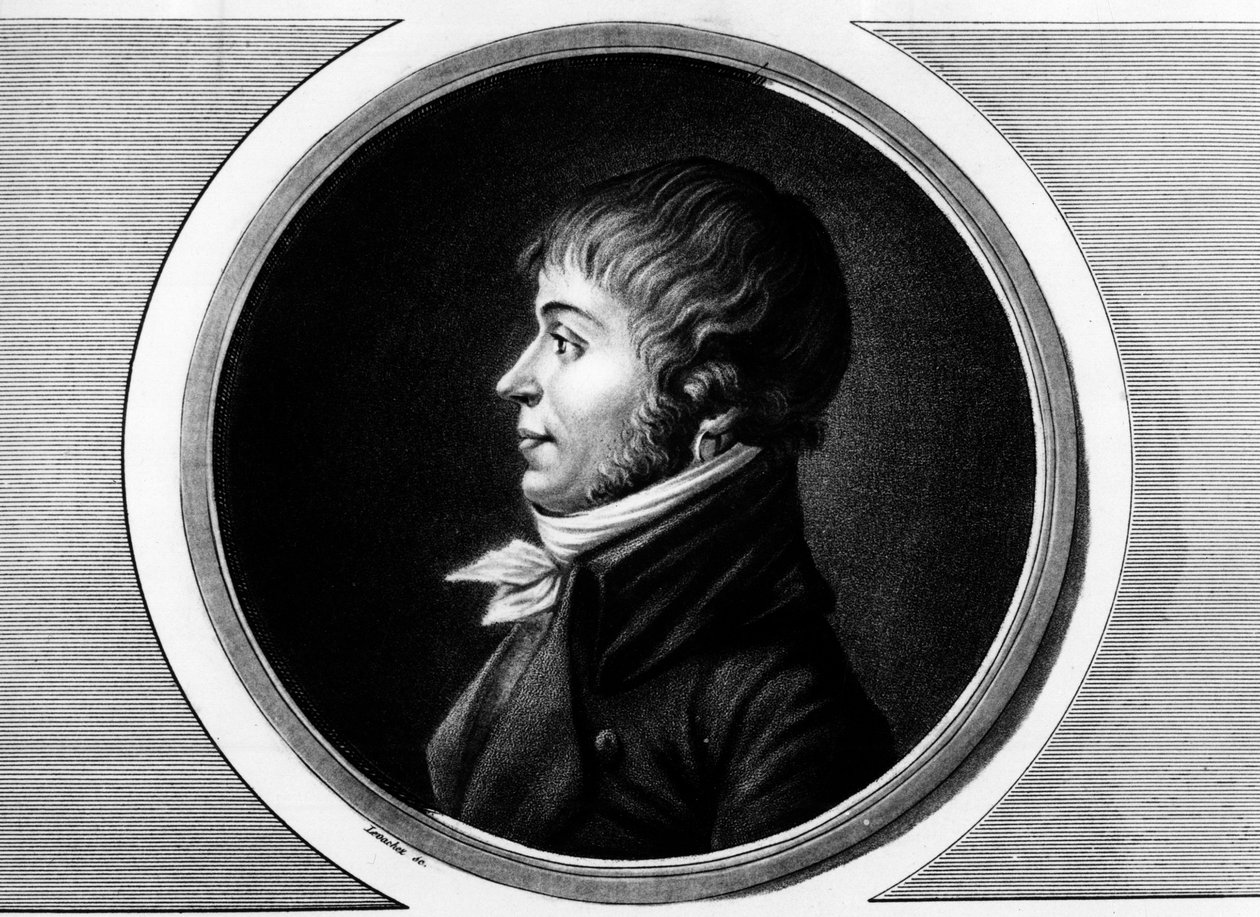 Porträtt av Jean Antoine Joseph Debry eller De Bry (1760-1834), ställföreträdare för Aisne vid Nationalkonventet. Gravyr i "" Komplett samling av historiska målningar från den franska revolutionen, i tre volymer.""" 1804. av Unknown artist